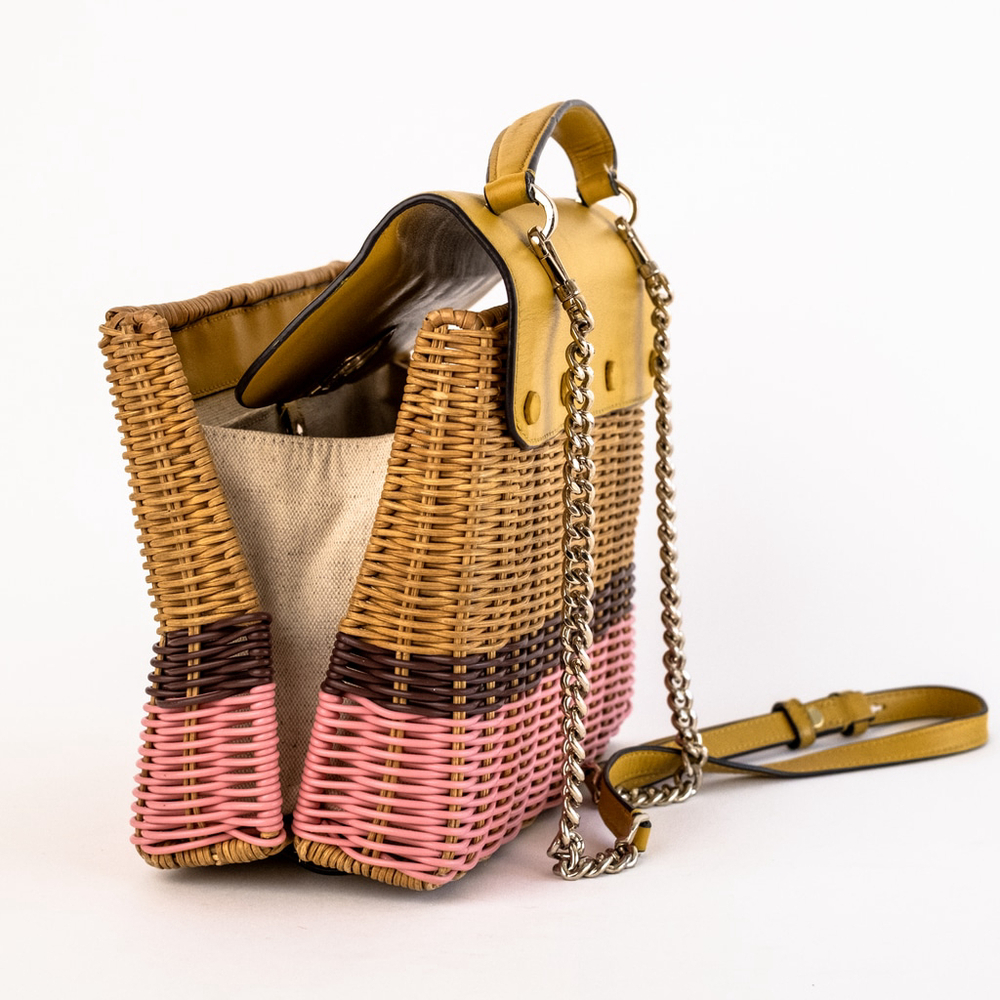 Kate Spade New York Romy Wicker Leather Trim Medium Top Handle Bag $358 - Picture 11 of 15